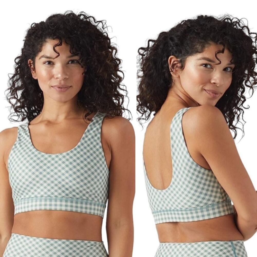 Glyder Splendid Plaid Gingham Sports Bra Size XS